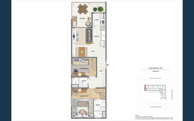 Planta ilustrativa 4 do Baía Residencial, no Porto Maravilha