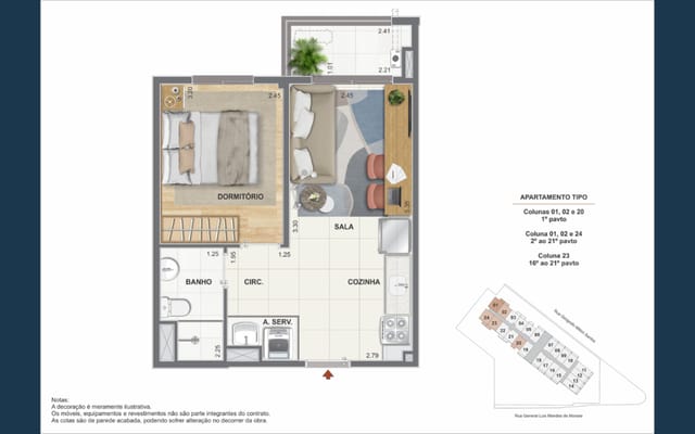 Planta ilustrativa 1 do Heitor dos Prazeres — Colombina, no Porto Maravilha