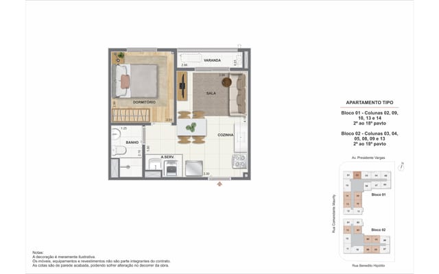 Illustrative floor plan 4 at Saudosa Praça XI, Centro