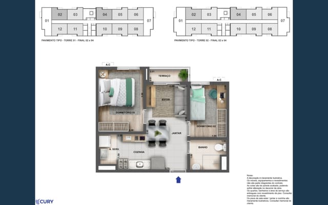 Planta ilustrativa 3 do Nova Norte Samba, em Irajá