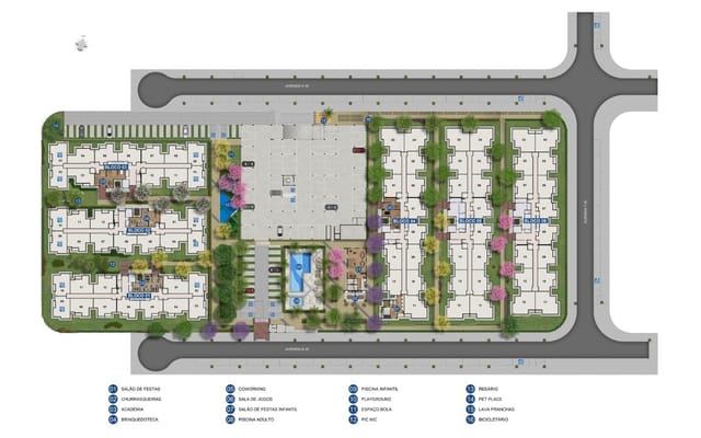 Planta ilustrativa 1 do Orla Recreio — Grumari, no Recreio