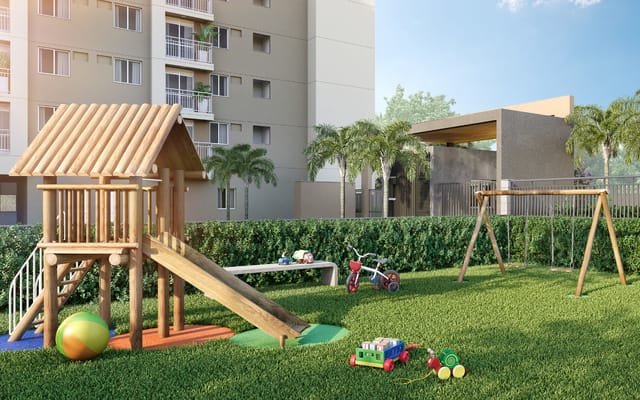 Perspectiva ilustrativa 4 do Residencial Cartola, em São Cristóvão