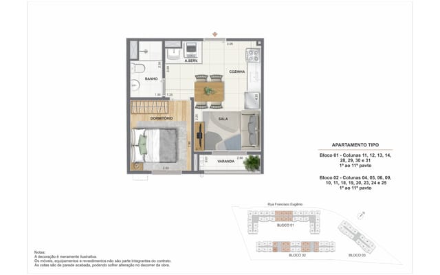 Planta ilustrativa 6 do Residencial Cartola, em São Cristóvão
