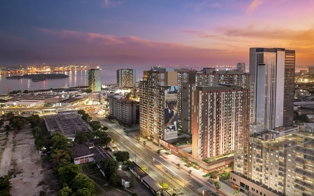 Perspectiva ilustrativa 4 do Residencial Pixinguinha — Rosa, no Santo Cristo