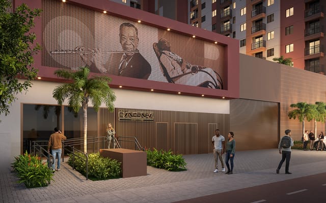Perspectiva ilustrativa 7 do Residencial Pixinguinha — Rosa, no Santo Cristo
